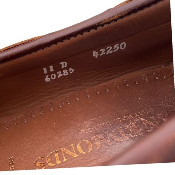 ALLEN EDMONDS NASHUA TASSEL SLIP ON LOAFERS BLACK/ BROWN LEATHER‎ COMFY SZ 11 D main image 6